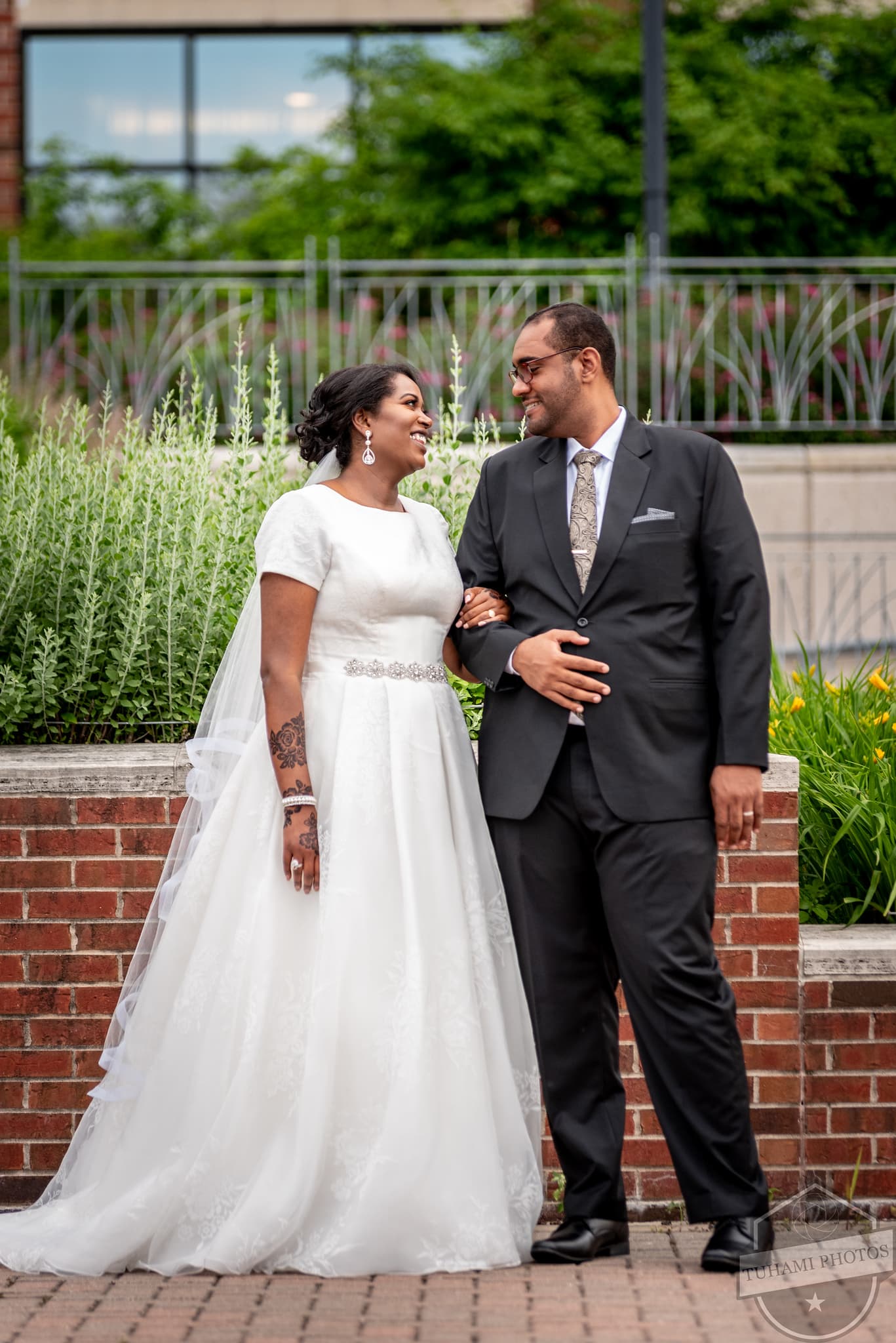 Couple sharing a natural moment together